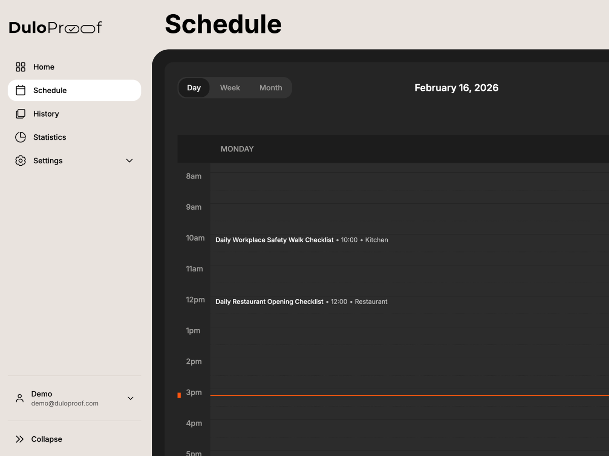Scheduled Inspections